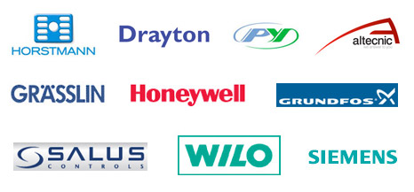 Selection of Heating Controls Company Logos