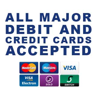 debit credit cards accepted