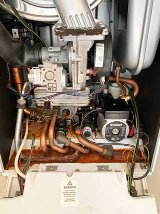 Serve Leak In A Gas Frired Combination Boiler